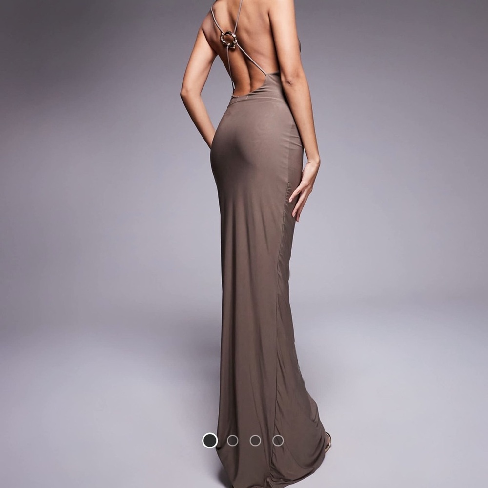 Backless Brown Dress